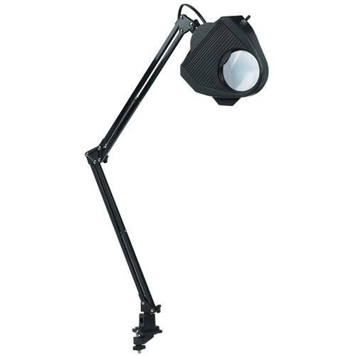 Magnifying Task Light, 60 W, Fluorescent/Incandescent/LED, Clamp, 40" Neck, Black Distribution Élite MP
