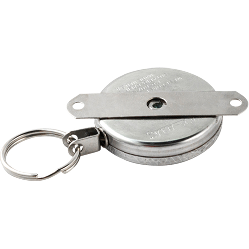 Self Retracting Key Chains, Chrome, 48" Cable, Mounting Bracket Attachment Distribution Élite MP