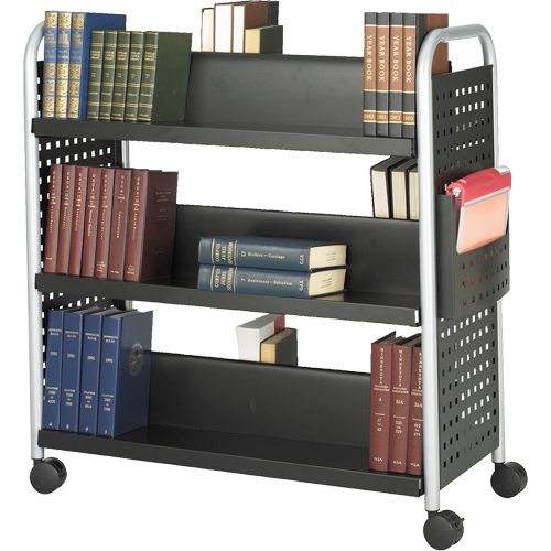 Chariots pour livres Scoot, 200 lb Capacit&eacute;, Noir, 17-3/4" p x 41-1/4" la x 41-1/4" h, Acier Distribution Élite MP