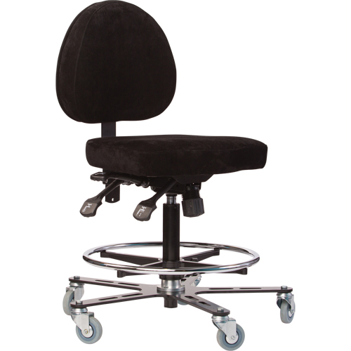 Si&egrave;ges ergonomiques pour le soudage TF180, Su&egrave;de, Noir, Capacit&eacute; 300 lb Distribution Élite MP