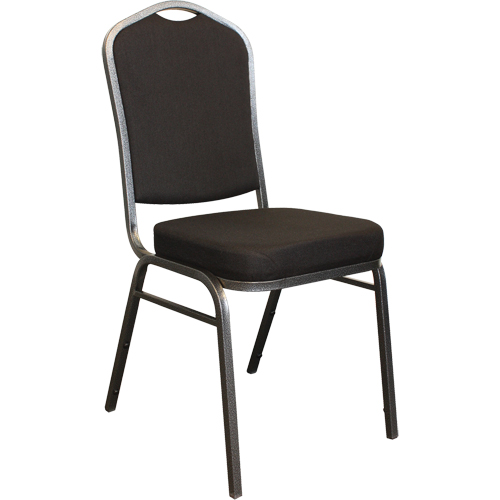 Chaises empilables, Tissu, Hauteur 37", Capacit&eacute; 275 lb, Noir Distribution Élite MP