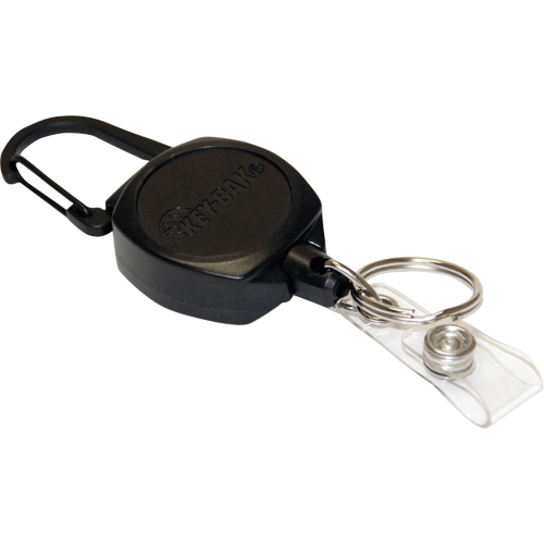Self Retracting ID Badge and Key Reel, Zinc Alloy Metal, 24" Cable, Carabiner Attachment Distribution Élite MP