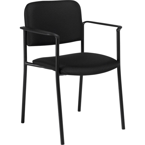 Chaises empilables, Tissu, Hauteur 32", Capacit&eacute; 300 lb, Noir Distribution Élite MP