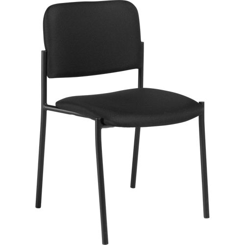 Armless Stacking Chairs, Fabric, 32" High, 300 lbs. Capacity, Black Distribution Élite MP