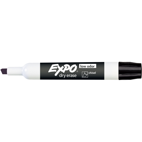Expo&reg; Whiteboard Marker - Black, Black, Chisel Tip Distribution Élite MP