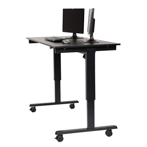 Adjustable Stand-Up Desk, Stand-Alone Desk, 45-1/4" H x 29-1/2" D, Black Distribution Élite MP