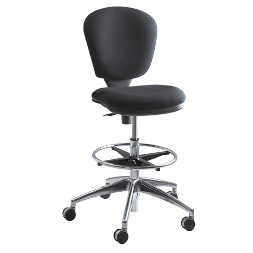 Metro Extended-High Chair, Fabric, Black, 250 lbs. Capacity Distribution Élite MP