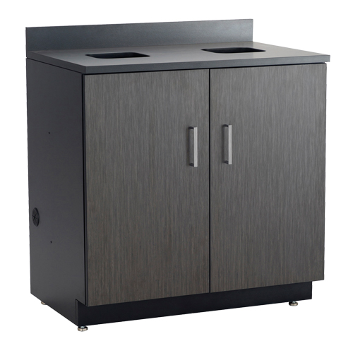 Armoire modulaire de base, M&eacute;lamine, 39" h x 36" la x 25" P, Nuit d'Asie/noir Distribution Élite MP