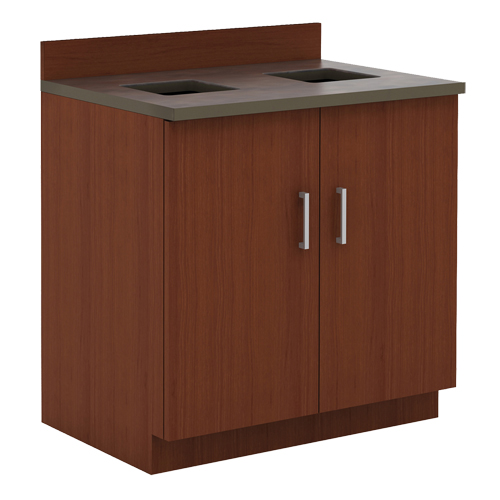 Armoire modulaire de base, M&eacute;lamine, 39" h x 36" la x 25" P, Acajou Distribution Élite MP