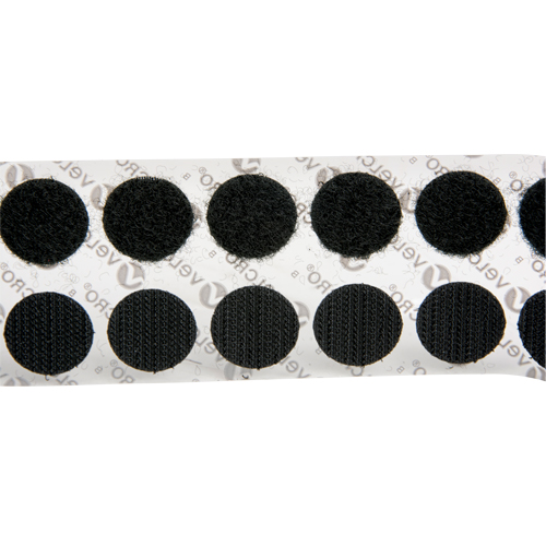 Attaches en jeton, Boucle et crochet, 3/4" dia., Adh&eacute;sif, Noir Distribution Élite MP