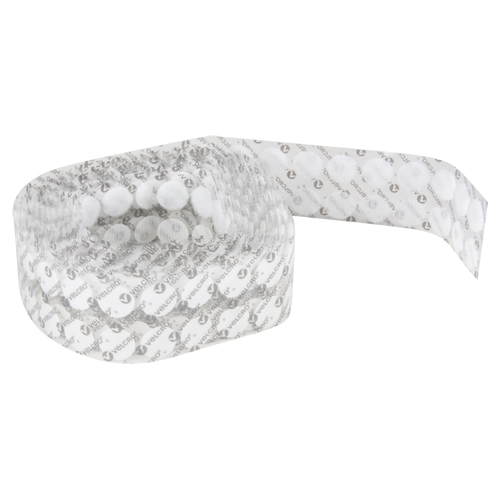 Attaches en jeton, Boucle et crochet, 3/4" dia., Adh&eacute;sif, Blanc Distribution Élite MP