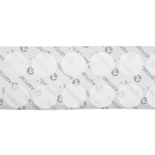 Attaches en jeton, Boucle et crochet, 3/4" dia., Adh&eacute;sif, Blanc Distribution Élite MP