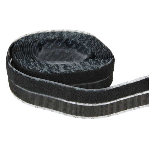 Attache, Boucle et crochet, 15' x 3/4", Adh&eacute;sif, Noir Distribution Élite MP