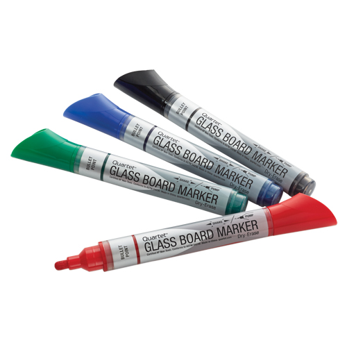Premium Glass Dry-Erase Markers, Assorted, Bullet Tip Distribution Élite MP