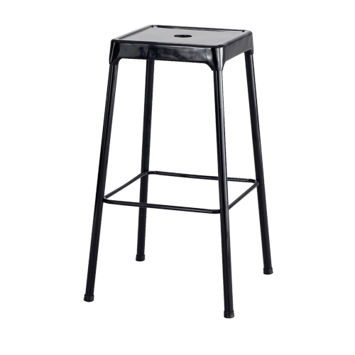 Tabouret en acier pour bistro Safco, Stationnaire, Fixe, 29", Acier Si&egrave;ge, Noir Distribution Élite MP