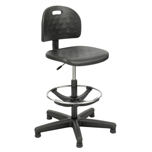 Tabouret Soft Tough, Stationnaire, Ajustable, , Polyur&eacute;thane Si&egrave;ge, Noir Distribution Élite MP