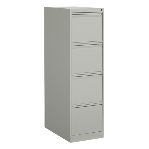 Vertical Filing Cabinet, Steel, 4 Drawers, 15-1/7" W x 25" D x 52" H, Grey Distribution Élite MP