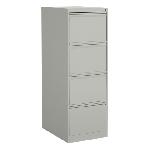 Vertical Filing Cabinet, Steel, 4 Drawers, 18-1/7" W x 25" D x 52" H, Grey Distribution Élite MP
