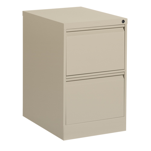 Classeur vertical, Acier, 2 tiroirs, 18-1/7" la x 25" p x 29" h, Beige Distribution Élite MP
