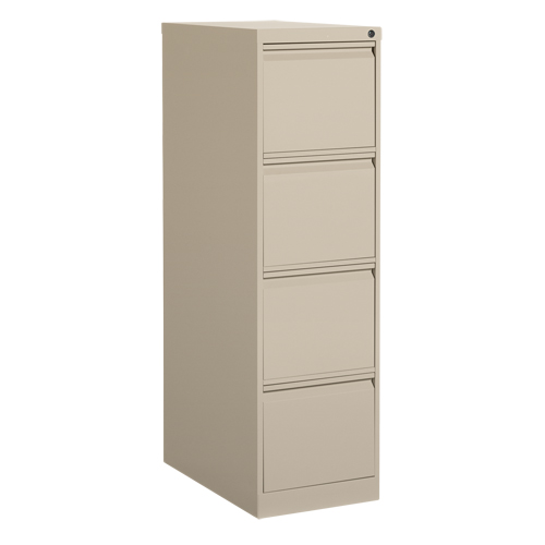 Vertical Filing Cabinet, Steel, 4 Drawers, 15-1/7" W x 25" D x 52" H, Beige Distribution Élite MP