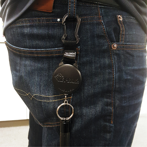 Securit Retractable Key Holder, Polycarbonate, 28" Cable, Carabiner Attachment Distribution Élite MP