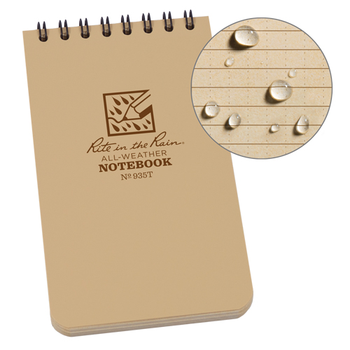 Carnet de notes de poche &agrave; spirale, Couverture souple, Havane, 100 Pages, 3" , 5"  Distribution Élite MP