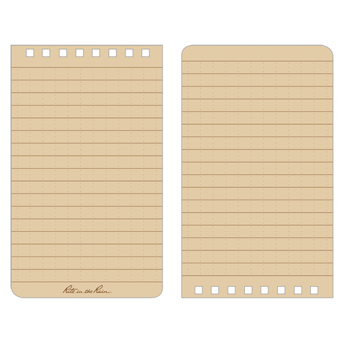 Carnet de notes de poche &agrave; spirale, Couverture souple, Havane, 100 Pages, 3" , 5"  Distribution Élite MP
