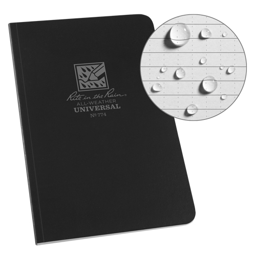 Livre reli&eacute; Field-Flex, Couverture souple, Noir, 128 Pages, 4-5/8" , 7-1/4"  Distribution Élite MP