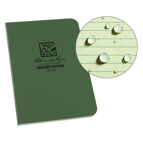Memo Book, Soft Cover, Green, 112 Pages, 3-1/2" W x 5" L Distribution Élite MP