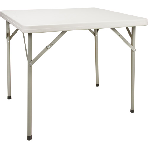 Table pliante, Carr&eacute;e, 34" l x 34" la, Poly&eacute;thyl&egrave;ne, Blanc Distribution Élite MP