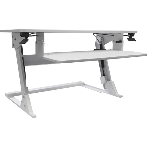 Goya Sit-Stand Workstation, Desktop Unit, 21" H x 35-2/5" W x 24" D, White Distribution Élite MP