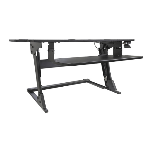 Poste de travail assis-debout Goya, Mod&egrave;le de bureau, 20" h x 42" la x 16" p, Noir Distribution Élite MP