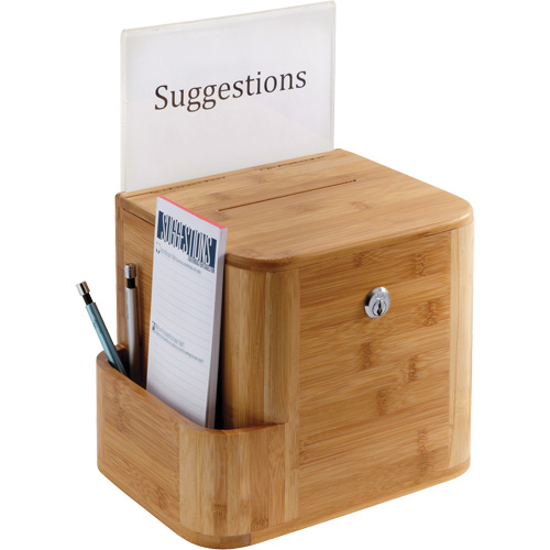 Boîte &agrave; suggestions en bambou Distribution Élite MP