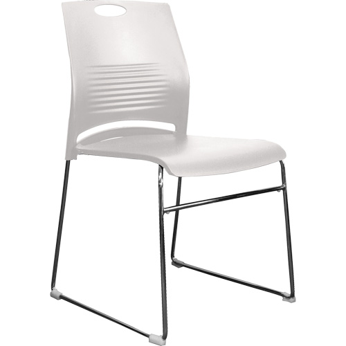 Chaises empilables s&eacute;rie Activ, Plastique, Hauteur 23", Capacit&eacute; 275 lb, Blanc Distribution Élite MP