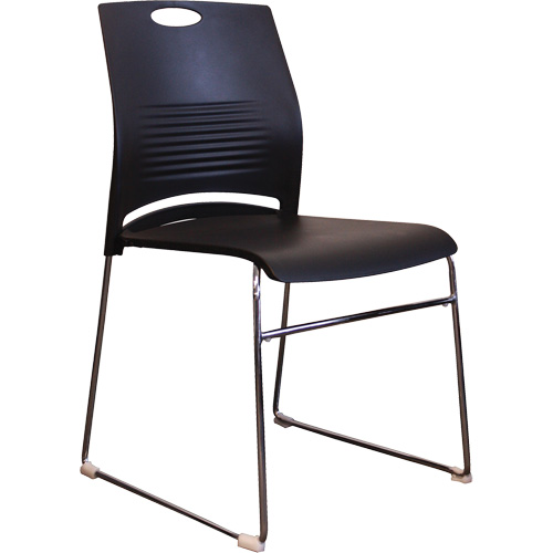 Chaises empilables s&eacute;rie Activ, Plastique, Hauteur 23", Capacit&eacute; 275 lb, Noir Distribution Élite MP