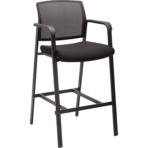 Activ Series Barstool Chair, Stationary, Fixed, 58-1/2", Mesh Seat, Black Distribution Élite MP