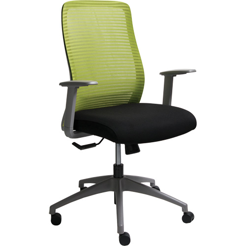 Chaise de bureau ajustable s&eacute;rie Era, Tissu/Mailles, Vert, Capacit&eacute; 275 lb Distribution Élite MP