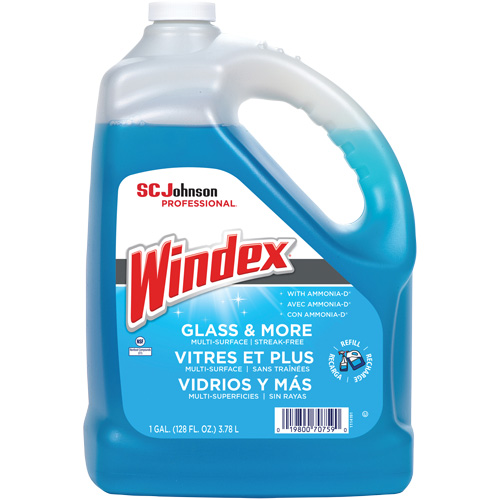 Windex&reg; Glass Cleaner with Ammonia-D&reg;, 3.8 L, Jug Distribution Élite MP