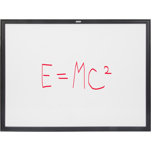 Black MDF Frame Whiteboard, Dry-Erase/Magnetic, 48" W x 36" H Distribution Élite MP