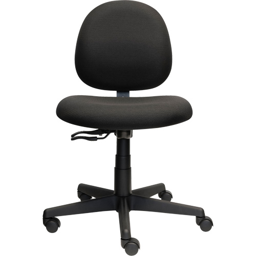 Chaise de travail &agrave; dossier bas Aspen, Tissu, Noir, Capacit&eacute; 275 lb Distribution Élite MP