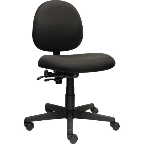Chaise de travail &agrave; dossier bas Aspen, Tissu, Noir, Capacit&eacute; 275 lb Distribution Élite MP