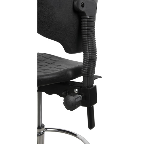Heavy-Duty Ergonomic Stool, Mobile, Adjustable, 39" - 48", Polyurethane Seat, Black Distribution Élite MP