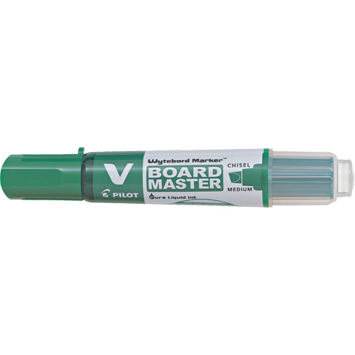Marqueur effaçable &agrave; sec Vboard Master, Vert, Pointe Ciseau Distribution Élite MP