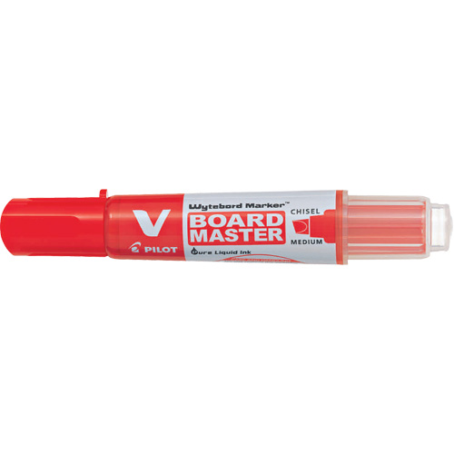 Marqueur effaçable &agrave; sec Vboard Master, Rouge, Pointe Ciseau Distribution Élite MP