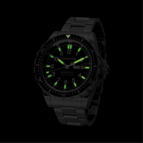 Jumbo Day/Date Automatic Watch with Stainless Steel Bracelet, Digital, Battery Operated, 46 mm, Silver Distribution Élite MP