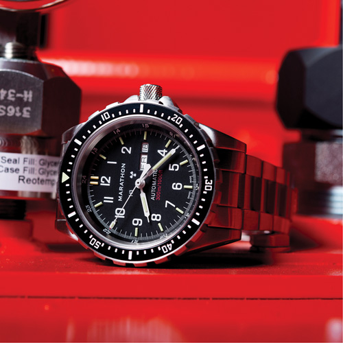 Jumbo Day/Date Automatic Watch with Stainless Steel Bracelet, Digital, Battery Operated, 46 mm, Silver Distribution Élite MP