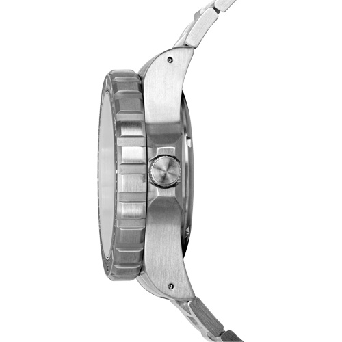 Jumbo Day/Date Automatic Watch with Stainless Steel Bracelet, Digital, Battery Operated, 46 mm, Silver Distribution Élite MP