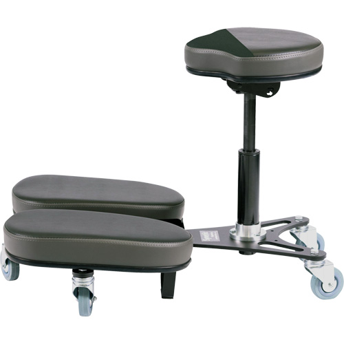 STAG4 Adjustable Kneeling Chair, Vinyl, Black/Grey Distribution Élite MP