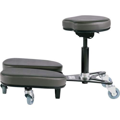 STAG4 Adjustable Kneeling Chair, Vinyl, Black/Grey Distribution Élite MP