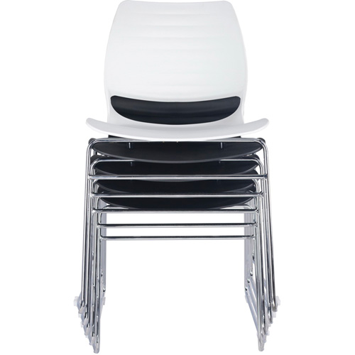 Stacking Chairs, Polypropylene, 32" High, 250 lbs. Capacity, Black Distribution Élite MP